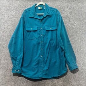 VTG Wear Guard Chamois‎ Flannel Button Up Shirt Men XLT Blue Long Sleeve Winter